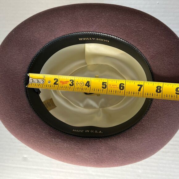 Godfather 100% Wool Homburg Gentleman Hat W/ Feathers Fedora Mobster Gangster S - Picture 10 of 16